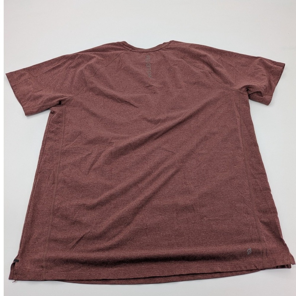 Peloton | Men's Red Heathered Logo Gym Workout Athletic T-Shirt Top, Size L